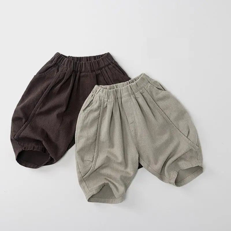 

2025 Autumn New Children Casual Pants Cotton Girls Wide Leg Pants Solid Boys Loose Trousers Kids Harem Pants Baby Clothes