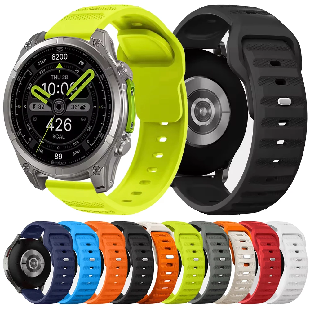 22mm Silicone Watch Strap for Zeblaze Vibe 8 7 Pro/Stratos 4 3 2 Ultra/Beyond 2 3 Pro/Btalk/GTS3/Swim Sport Bracelet Accessories