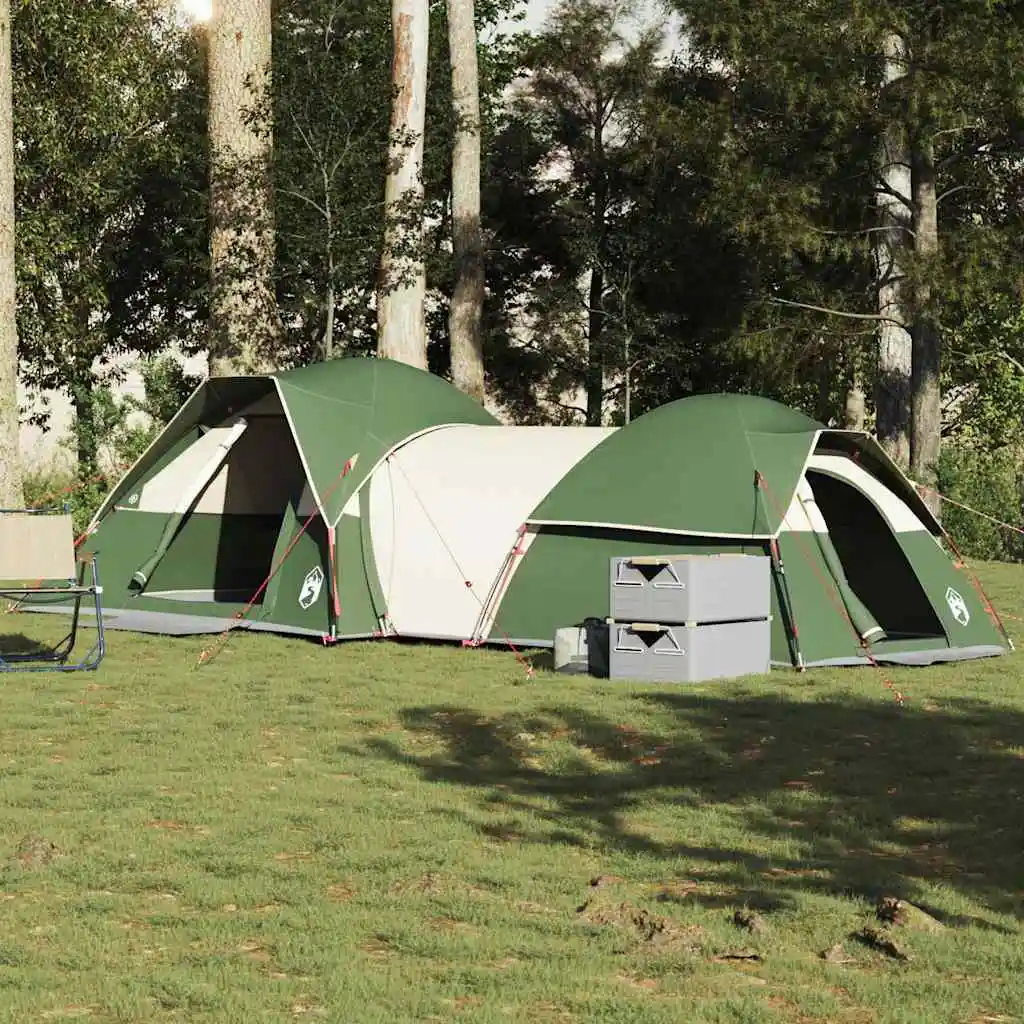 Campingzelt für 5 Personen, grün, wasserdicht, Familien-Outdoor-Faltzelt, tragbares Campingzelt-Equipment, UV-Schutz-Vordach