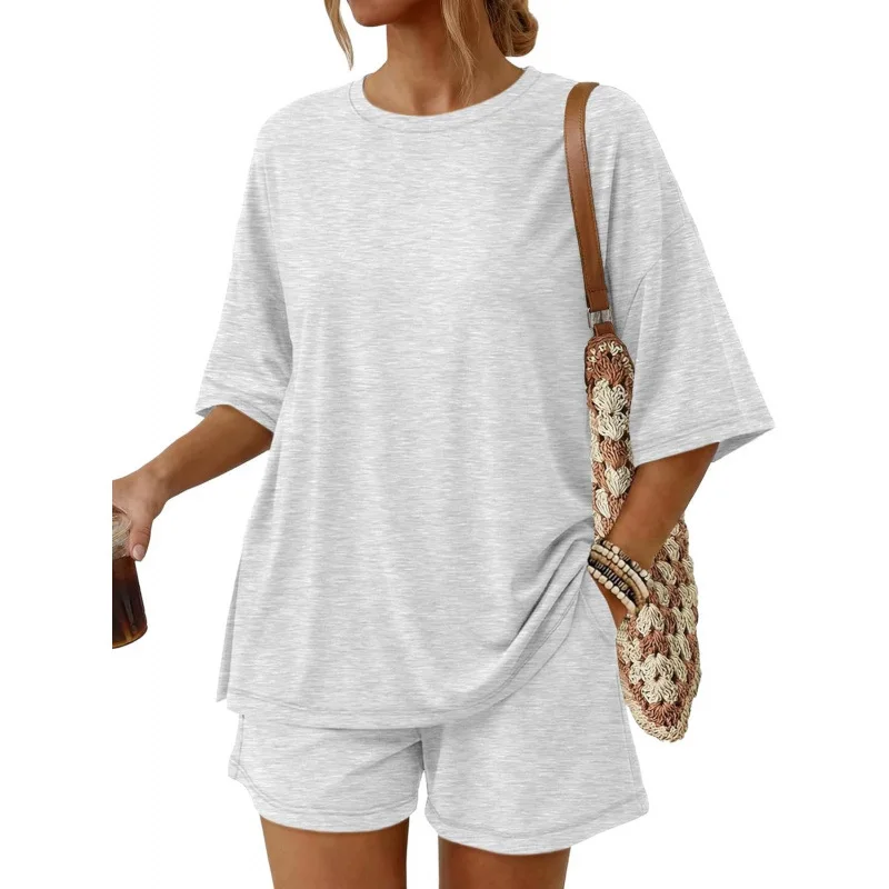 

Fashion 2-piece summer set oversized top and loose shorts with pockets