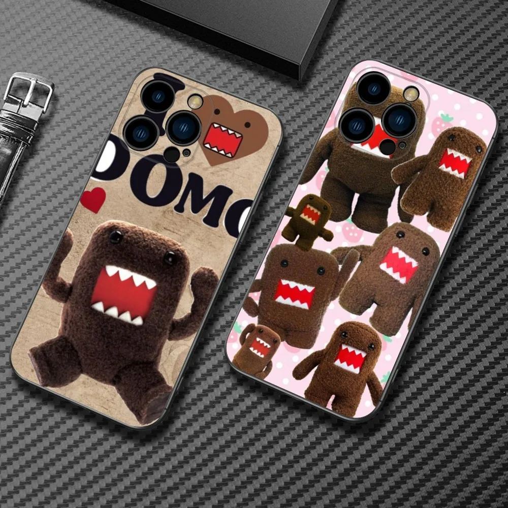 D-Domo kun Phone Case For iPhone15,14,13,12 Mini 11 Pro XR,X,XS,MAX 7,8 Plus Silicone Cover Soft Black