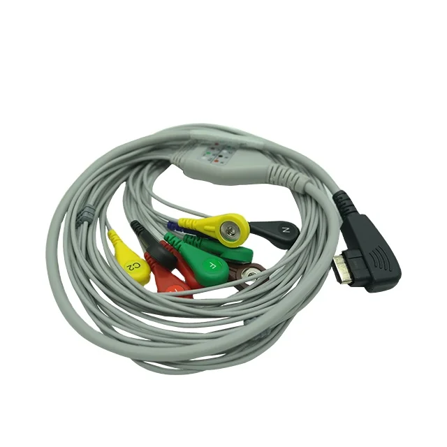 

Совместимый 10-проводной кабель Holter 300-4 300-4A 300-4L с разъемом HDMI Snap IEC, медицинские расходные материалы