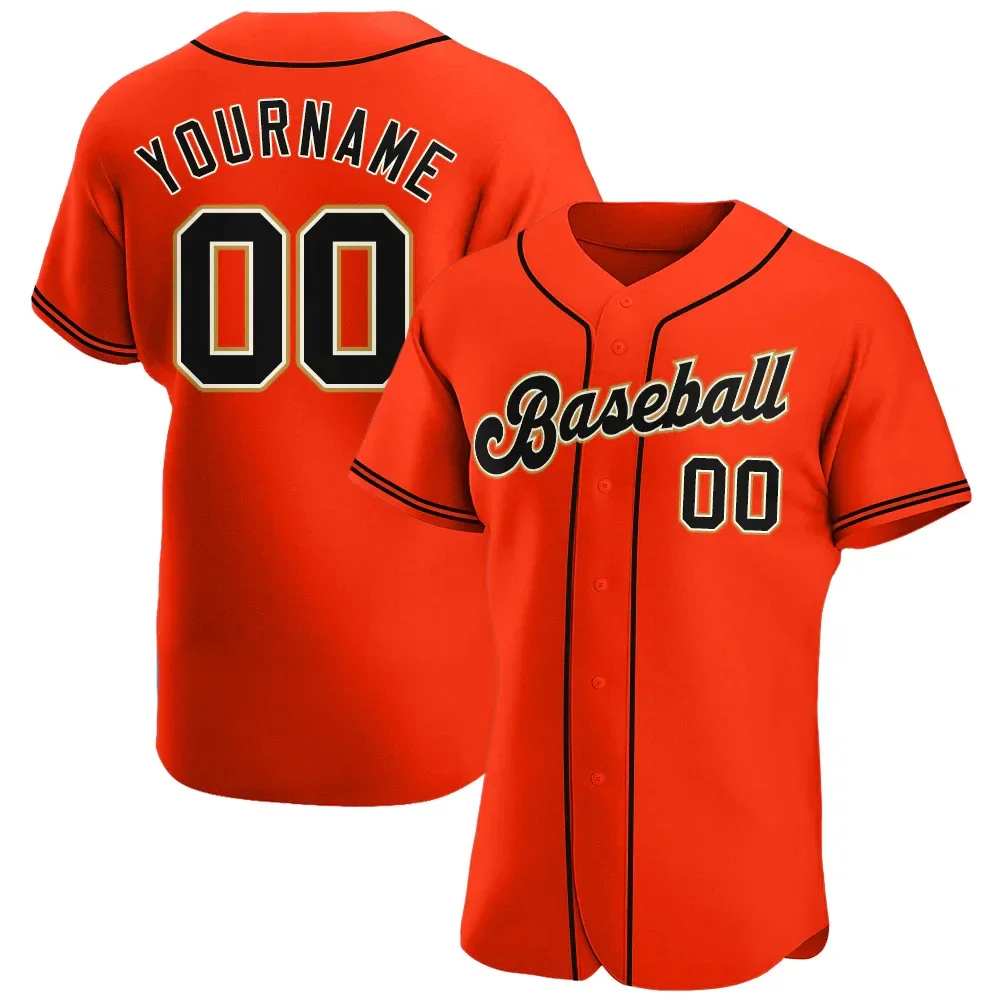 Nepopsaný oranžová vintage nestandartní baseballová dres košile 3D tištěným pro muži a ženy košile sport unisex topy