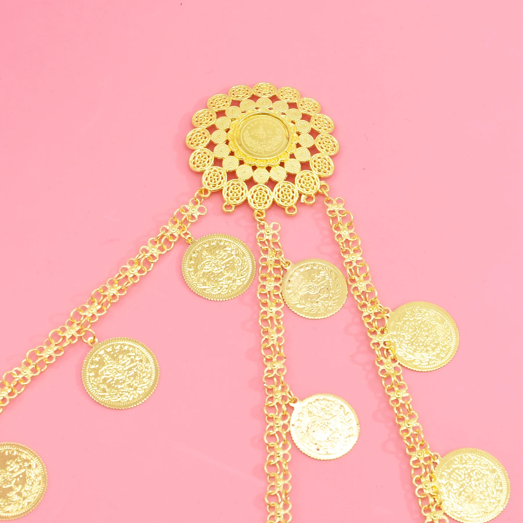 متعدد الطبقات عملات سلسلة الهندسة قلادة المرأة الجسم سلاسل البوهيمي الكتف سلسلة الغجر ثقب البطن الرقص الكرندية الإكسسوار #6