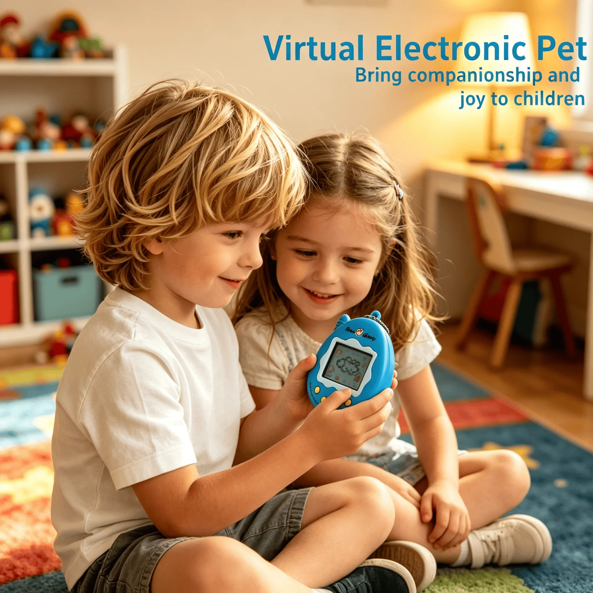 Mini Virtual Electronic Pet Handheld Game Mute Sound Pocket Keychain Pet Raising Educational Toy Family Birthday Gift Game Console