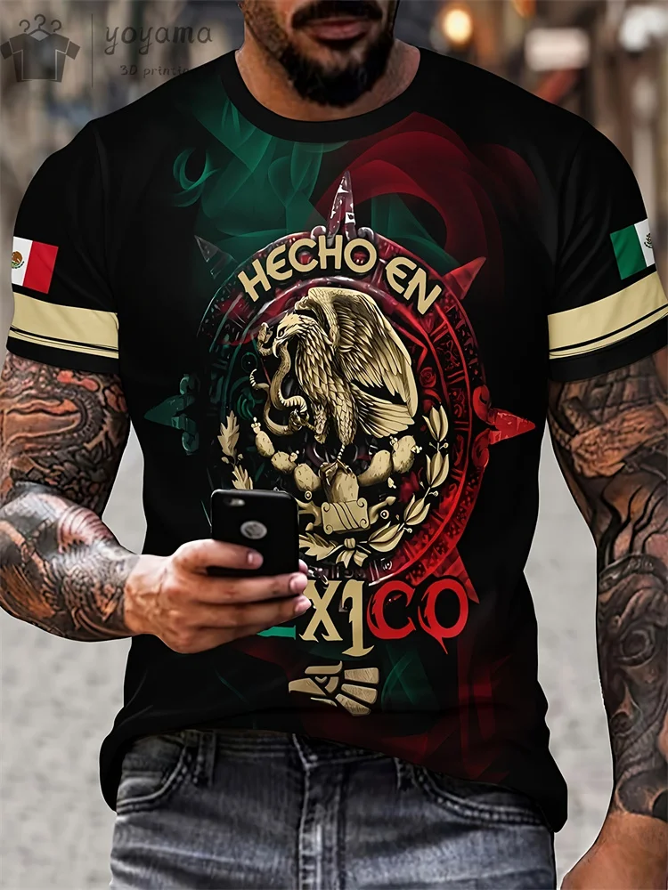 T shirts Tops Short Sleeve Tee Man T-shirt Personalized T-shirt Mexican Style Graphic T shirts Clothes Men Vintage Clothes Top