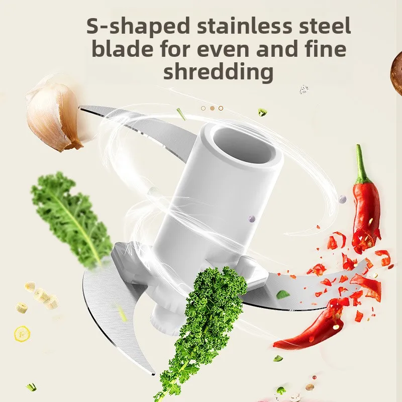 New Kitchen Multi-functional Food Processor Wireless Electric Meat Grinder Home Garlic Crusher Baby Food Blender Chopping Garlic