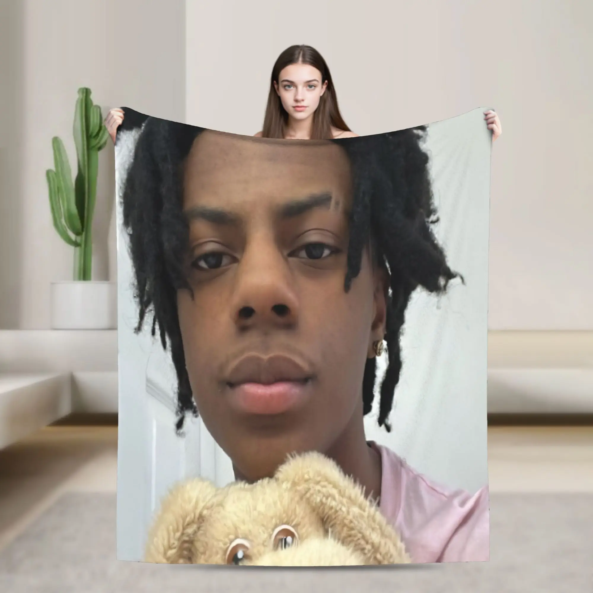 IShowSpeed Funny YouTuber Blanket  Soft Novelty Plush Bedding Throws For Couch Chair Sofa Bed Decorative Flannel Bedspread Bed