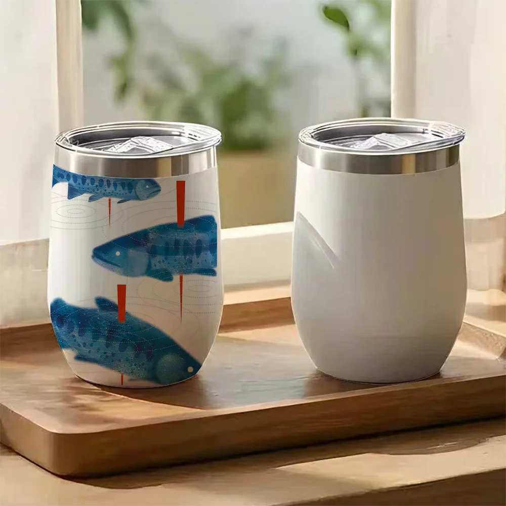 

Wildlife protection Vacuum Flasks 12oz Double Wall Vacuum Insulated Coffee Mug Leakproof Travel Tumbler Cup for Hot Cold