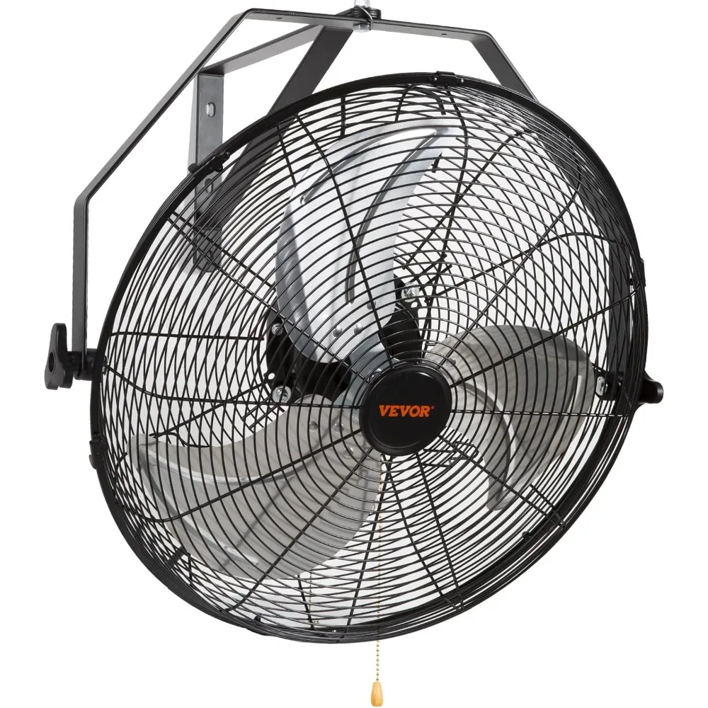 Ventilador de parede impermeável, 18 Polegada, Ventilador de parede para exterior, comercial, residencial, estufa, oficina, pátio, preto