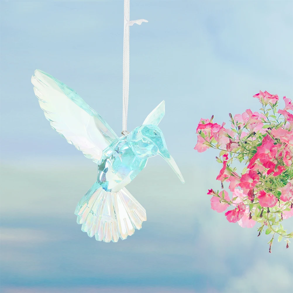 

3Pcs Crystal Hummingbird Ornaments Iridescent Acrylic Clear Hanging Decor Christmas Window Sun Catcher Prisms Bird Decorations