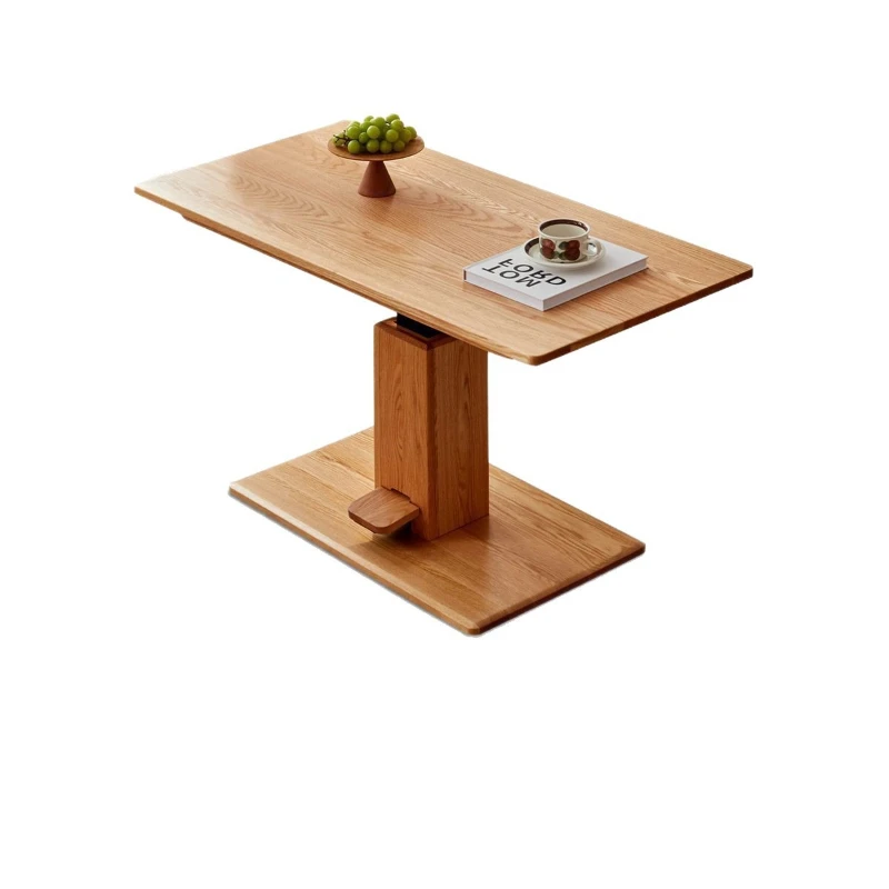 

Solid wood lifting tea table Multifunctional household desk Computer table Dining table