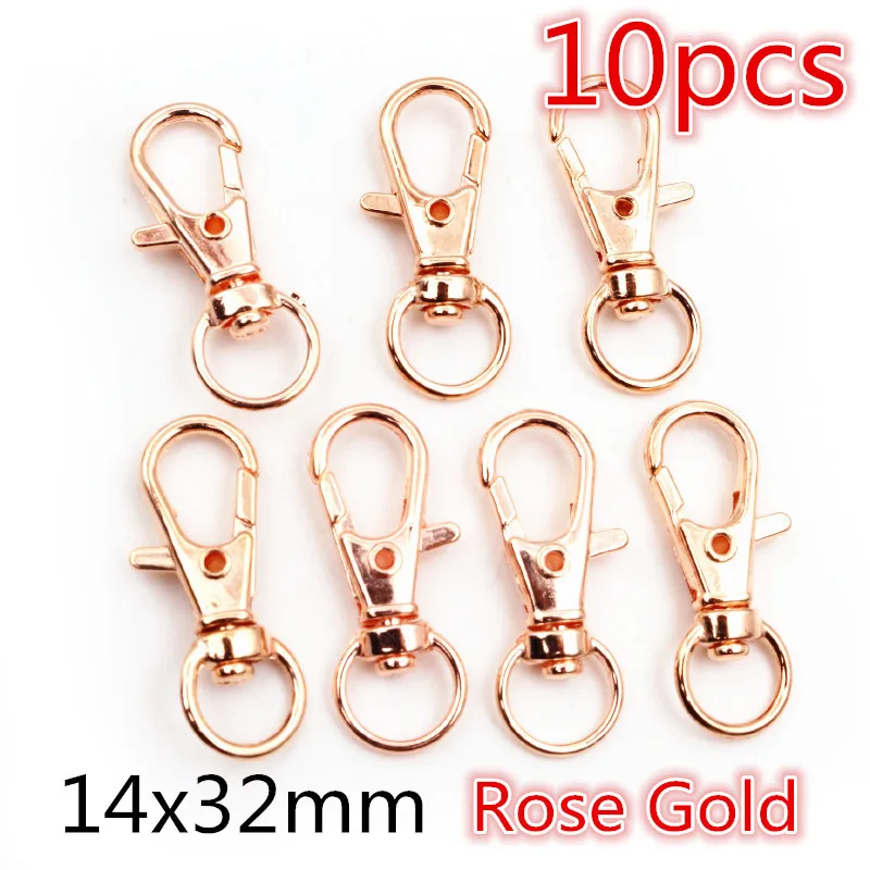 5-10pcs Snap Haken Trigger Clips Schnallen Für Keychain Hummer Karabiner Haken für Halskette Schlüssel Ring Verschluss schmuck Liefert