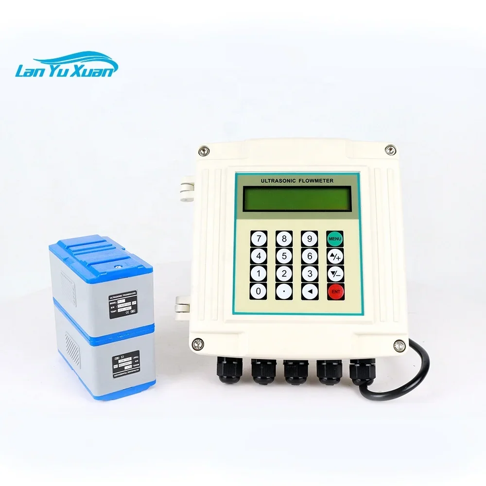 

China TUF-2000 High Precision Low Cost Wall Mounted Clamp On Type Ultrasonic RO Water Flow Meter Controller With Data Logger