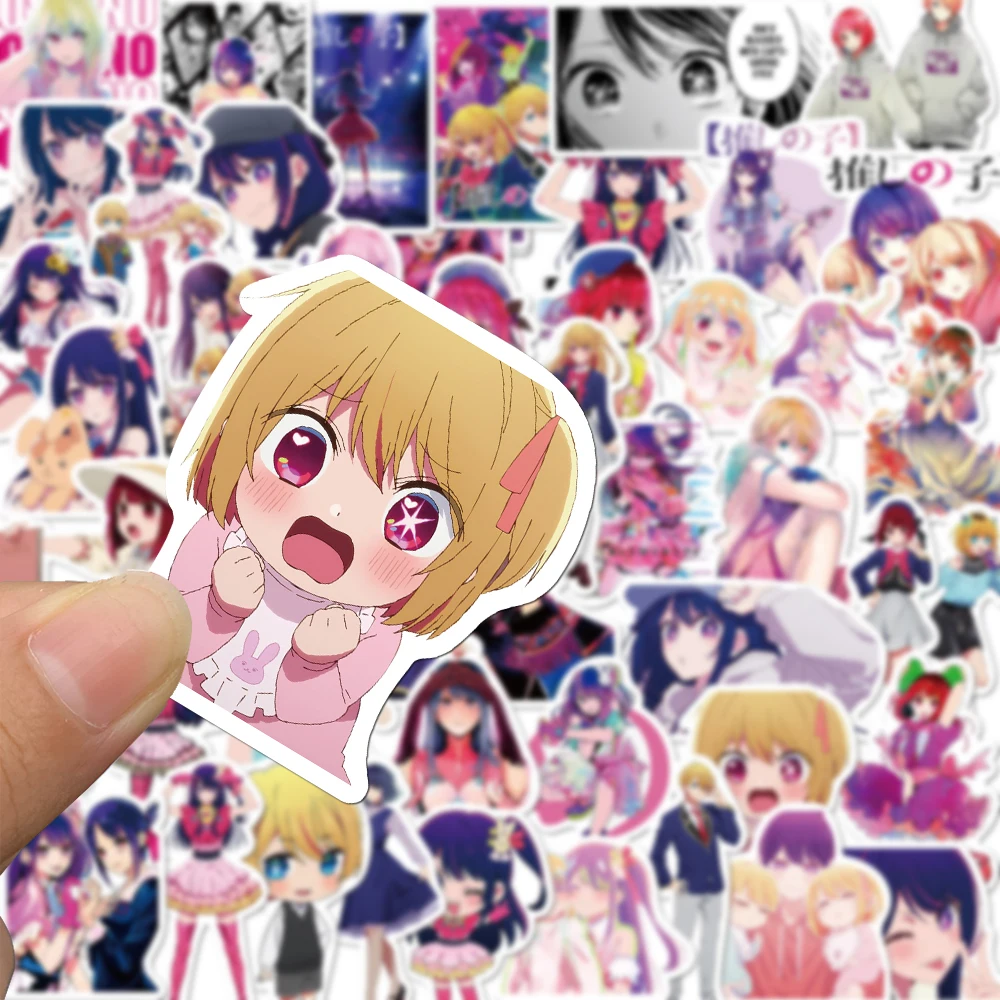 50PCS OSHI NO KO Anime Japan Girls Stickers Vintage For DIY Kids Notebook Luggage Motorcycle Laptop Refrigerator Decal Toys