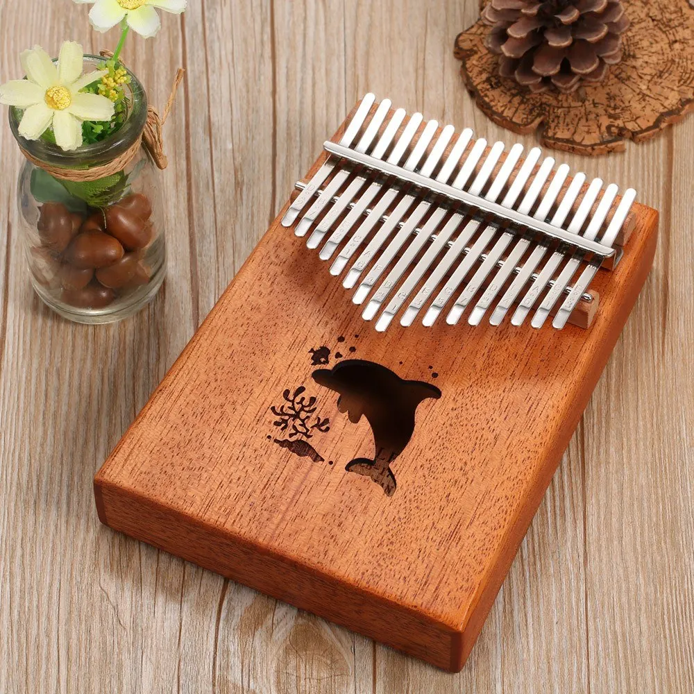 17 tasti portatile pollice pianoforte strumento tascabile Kalimba dito pianoforte Mbira piccoli giocattoli musicali