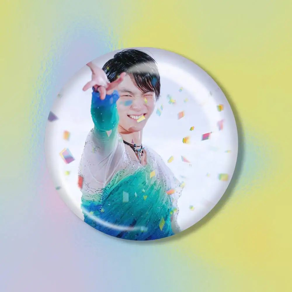 4A Jump Legend H-Hanyu Y-Yuzuru  Brooch Metal Decorative Brooch Pins for Backpack Clothes Jacket Accessories,Souvenir.
