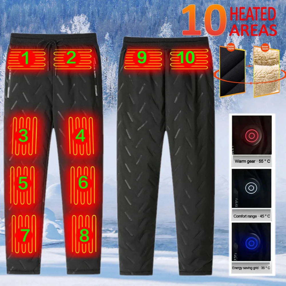 Winter Heated Pants Women Men Self Heating Trousers Intelligent USB Electric Thermal Pants Outdoor Hiking Skiing hunting fishing