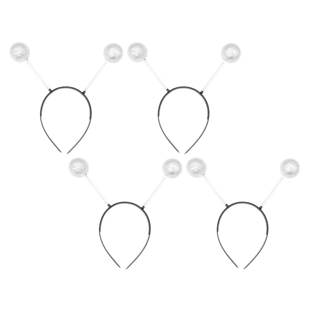 

4Pcs Unique Ball Decor Hair Hoops Lightweight Comfortable for Holiday Parties Night Events Creative Headdress Fun Wear Props