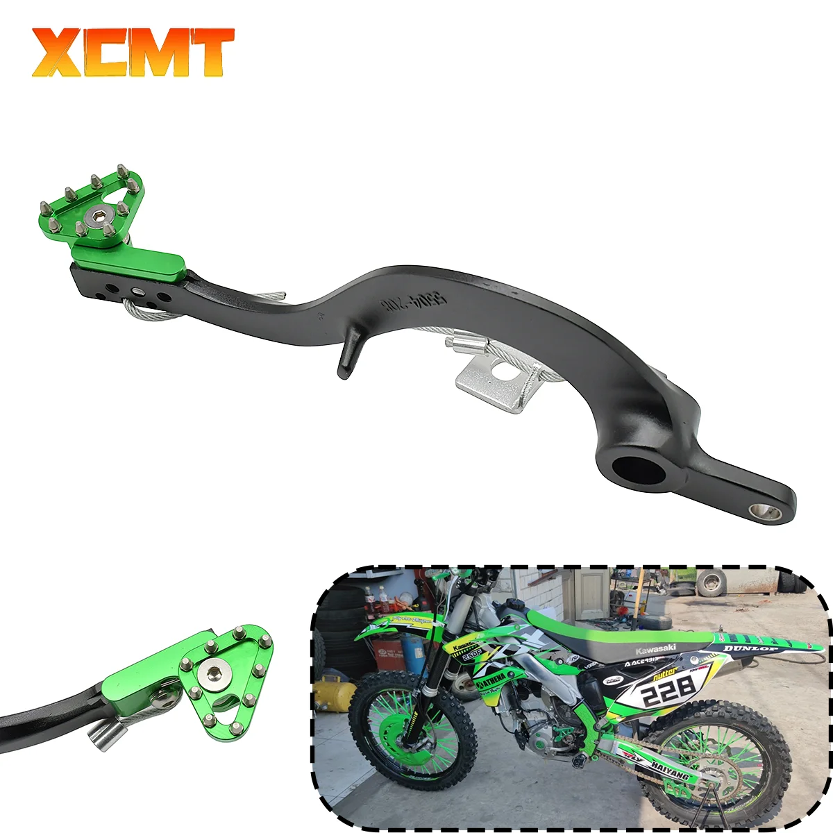 

Motorcycle Aluminum For KAWASAKI CNC Rear Foot Brake Lever Pedal KX250 KX450 KX250F KX450F KLX450R KX 450 250F 450F 2004-2020