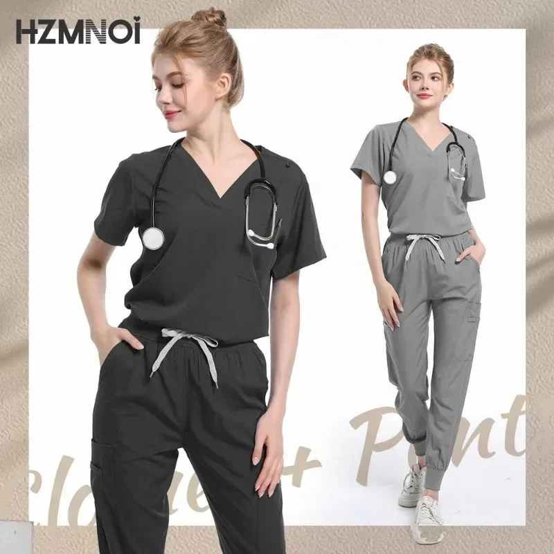 Uniforme cirúrgico hospitalar, Medical Scrub Set, Roupa de enfermeira, Acessórios de enfermagem, Clínica odontológica, Salão de beleza, Conjunto de laboratório