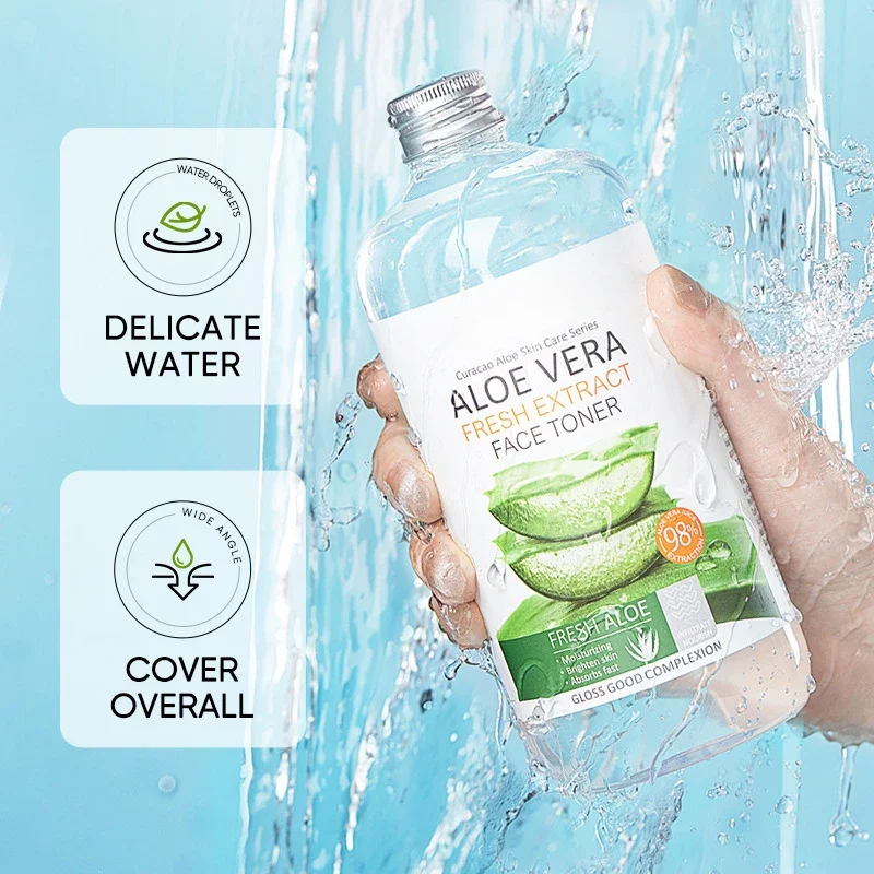 500ml Aloe Vera Fresh Water Pore Shrinking Toner Facial Essence Moisturizing Essence Facial Care Beauty Skin Care