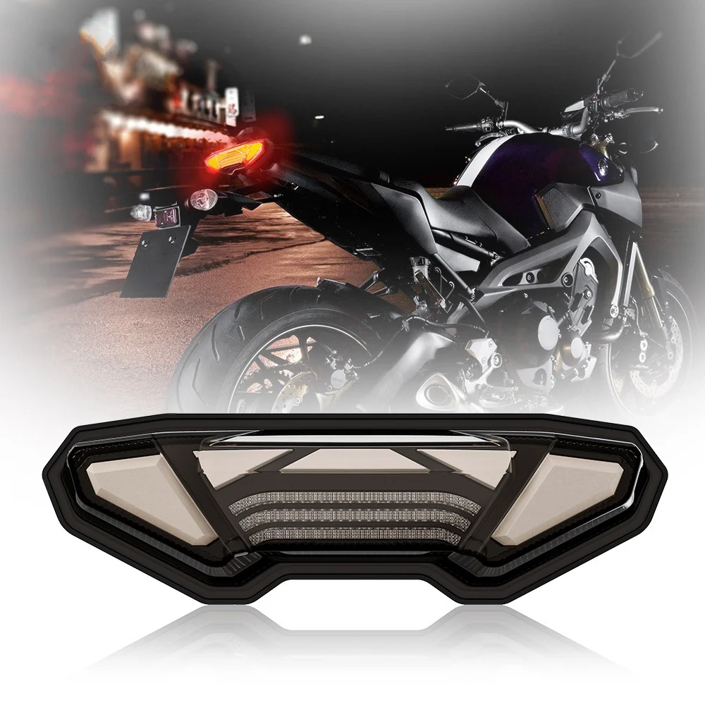 

E24 Motorcycle LED Tail Lights with Turn Signal for Yamaha Tracer 900 GT 17-20 Tracer 9 GT 2021-2023 LED Taillight Brake Light