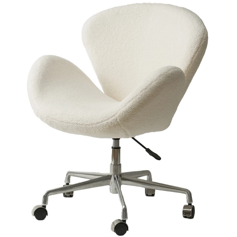 

Small apartment bedroom cream wind swan chair backrest dresser chair