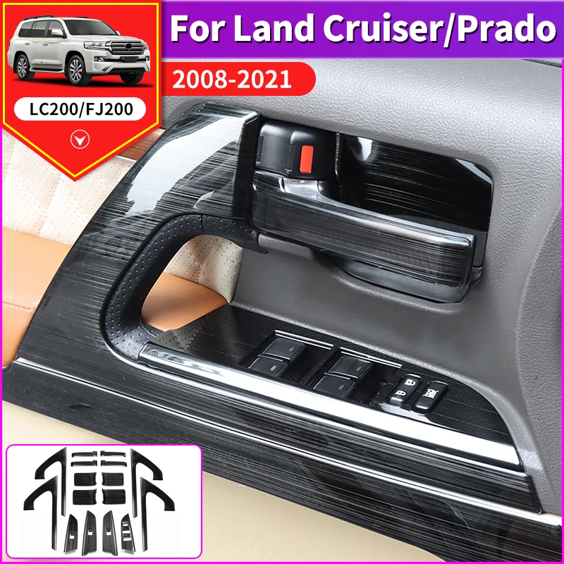 

Для Toyota Land Cruiser 200 LC200 2008-2021 модернизированные аксессуары для внутренней отделки дверная ручка из нержавеющей стали 2020 2019 2018