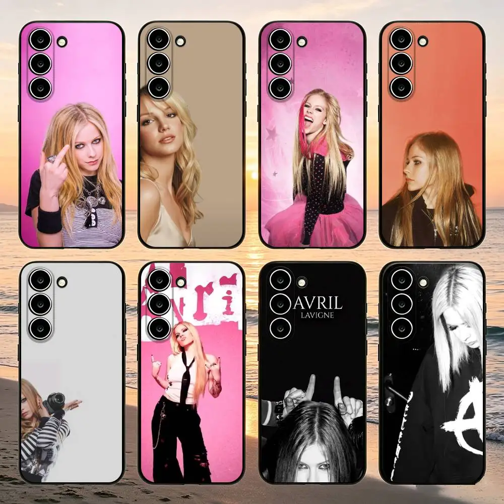 Singer Avril Lavign For Samsung Galaxy A 22,71,53,52,51,72,73,5G,Note,J7,8,9 Phone Case Soft Black Cover