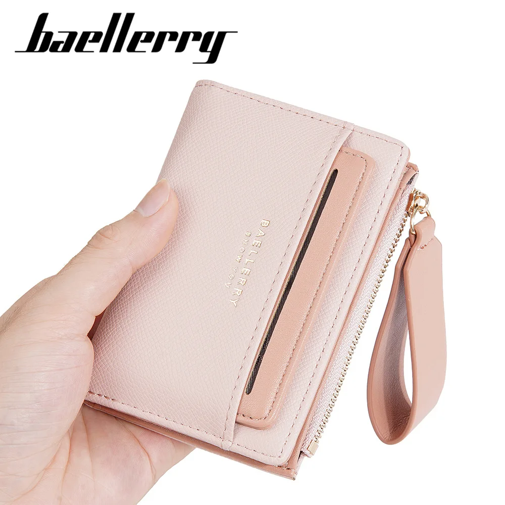 New women's wallet with short zipper stylish and high-end wallet multiple card slots Japanese and Korean card bag for women