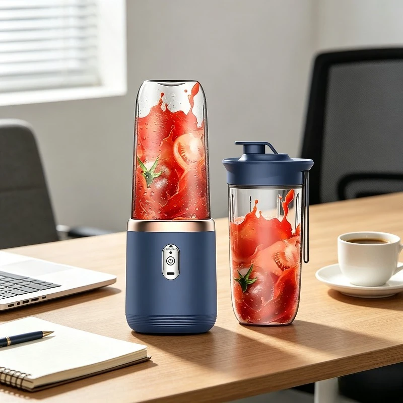 Mini Licuadora Eléctrica de 400 ml, 6 Cuchillas, Potente, Recargable, Portátil, para Hacer Smoothies en Casa, Viajes, Gimnasio