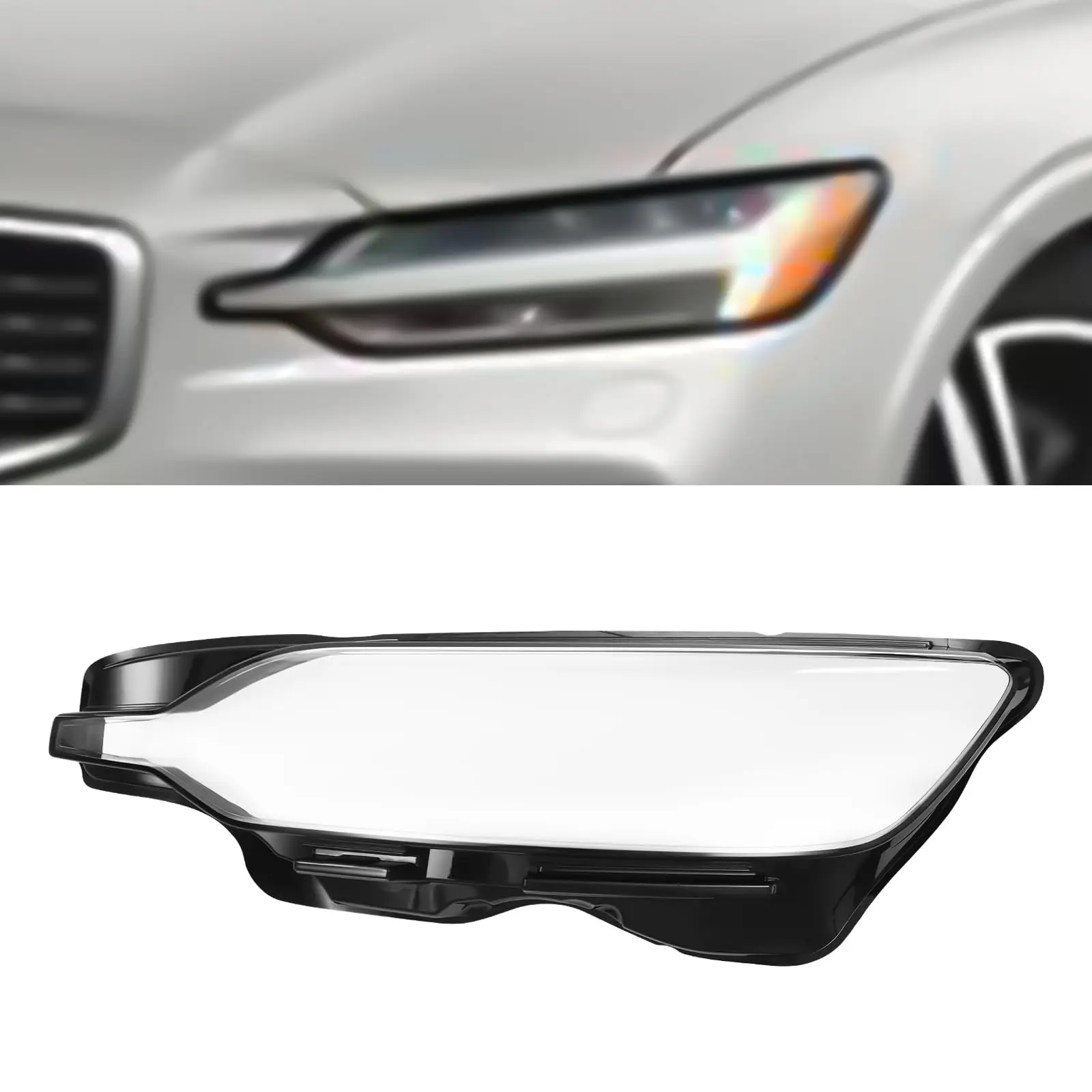 

Левая прозрачная крышка фары для Volvo S60 2019-2024, замена линзы фары для водительской стороны