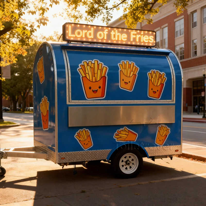 

Современный уличный американский грузовик для еды, донер-кебаб, бургер, тако, прицеп для жареной курицы с полной кухней