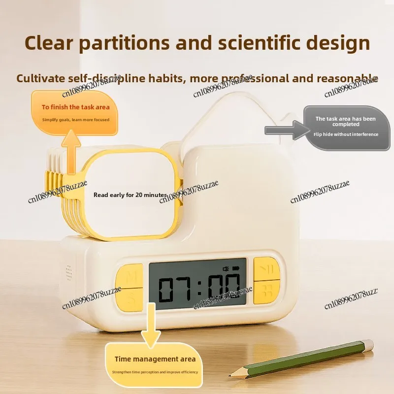 Children's Self-discipline Clock in Learning Clock in Record Sheet Primary School Students Homework Schedule Time Manager