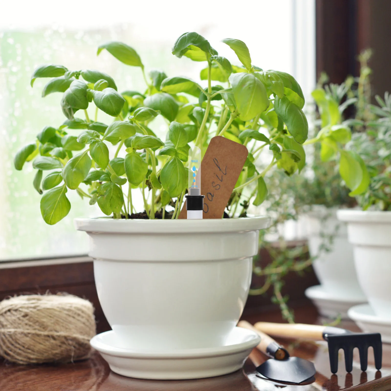 

4Pcs Durable Water Level Gauge Float Type Display for Flower Pots and Grass Basins Easy to Use Reminds When No Water