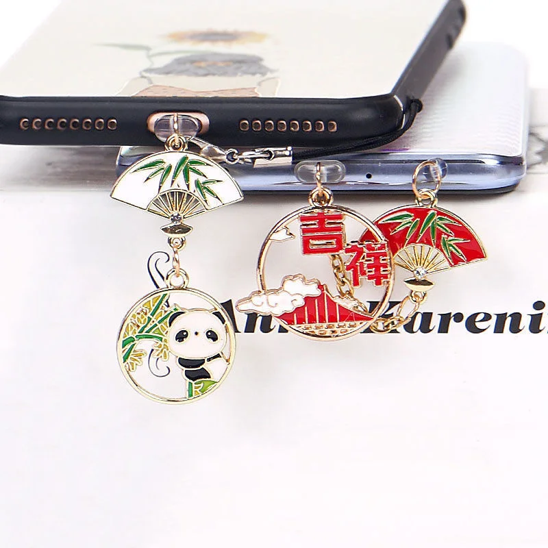 Panda Phone Dust Plug Charm Kawaii per iPhone Cute Charge Port Plug Type C Anti Dust Protection Cap Stopper coppia pendente