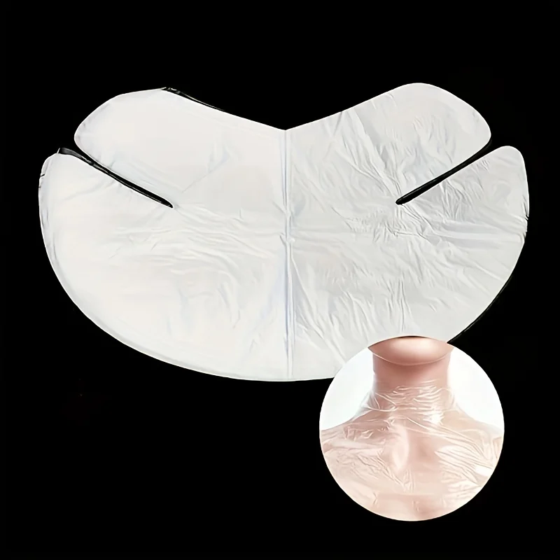 100 قطعة من قناع الرقبة، قفل مائي للرقبة، أداة ترطيب ملفوفة للعناية بالرقبة للاستعمال مرة واحدة - يقلل من تجاعيد الرقبة البلاستيكية #5