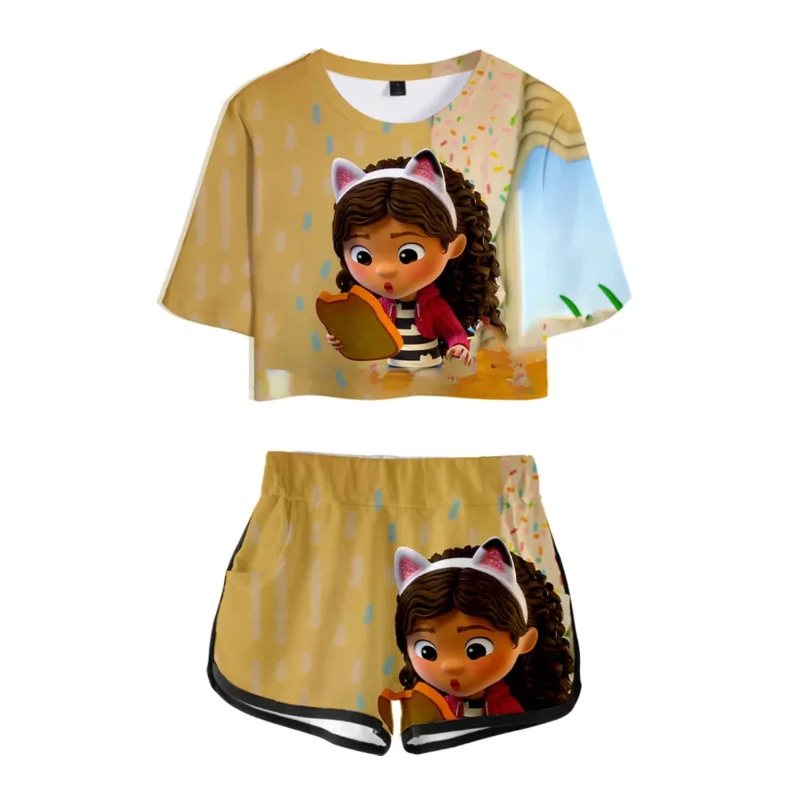 Gabbys Dollhouse outfit summer kids clothes set girls boys baby anime cosplay costume sweatshirt pajamas birthday party clothing