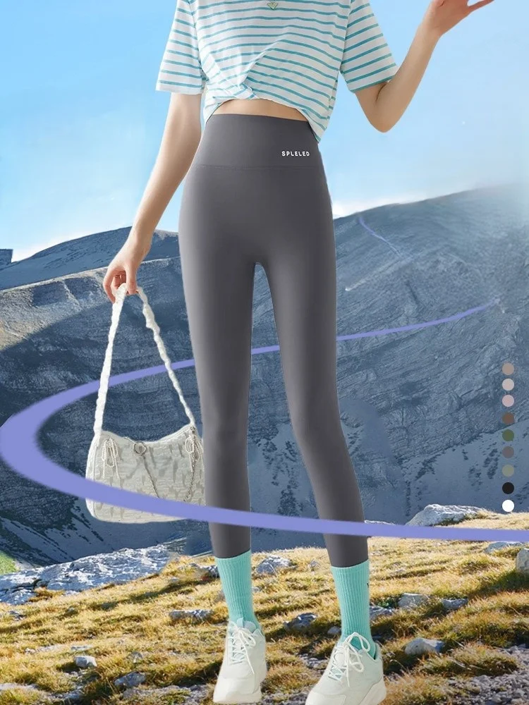 

Yoga Pants Green Women High Feminino Fleecing Relaxed Bodytight Cleanable Hyperelasticity Lazy Waist Over Lines Footed Sweat Ins