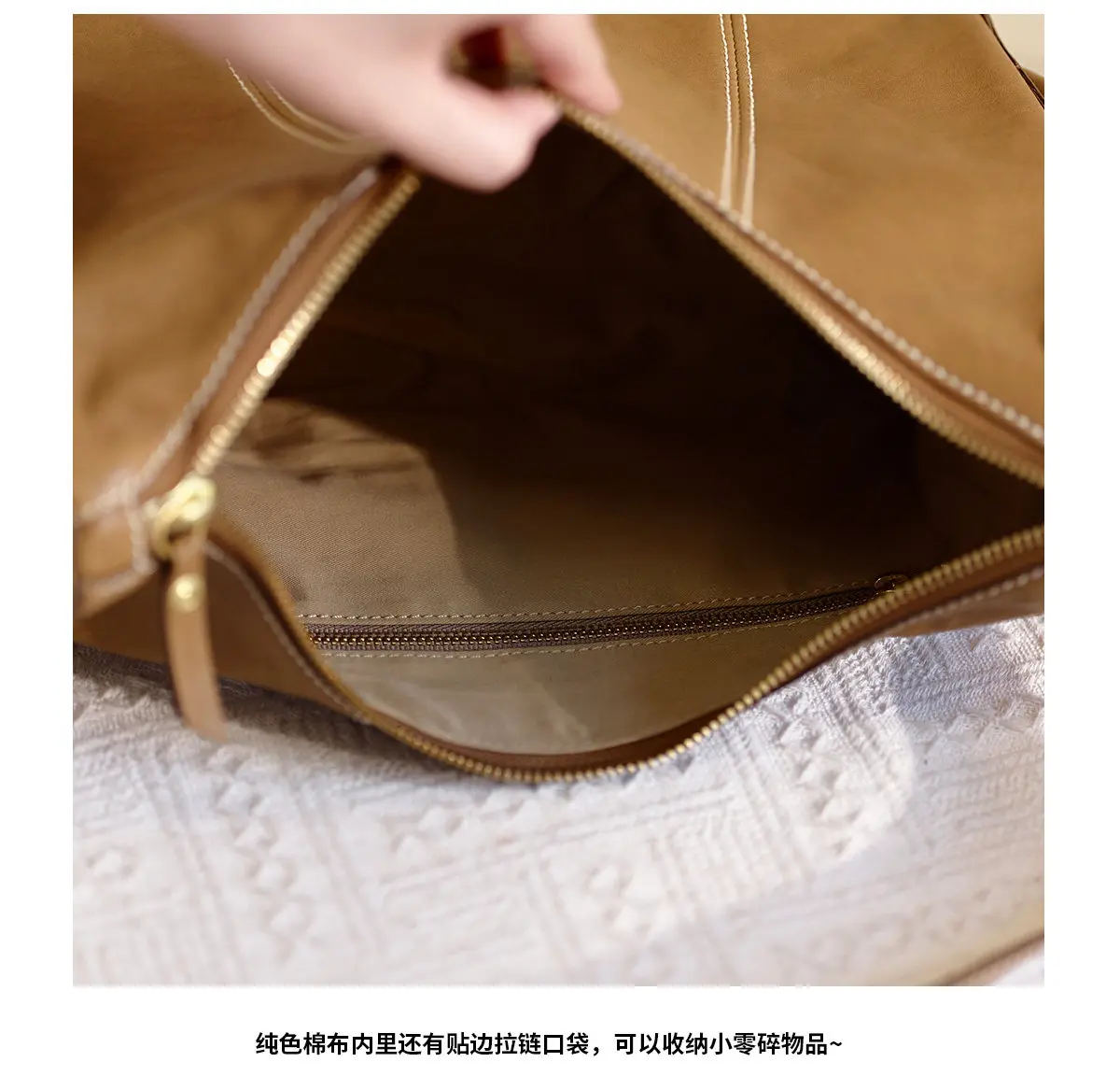 Vintage-Organizer, handgefertigt, hochwertige Damen-Umhängetasche aus echtem Leder, lässige Mode, luxuriöse, weiche Umhängetasche aus Kuhleder. – Detail 23