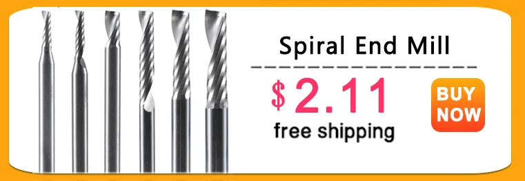 1PC Woodwork Milling Cutter UP & DOWN Cut 2 Flutes Spiral Carbide Milling Tool Router Compression Wood End Mill Cutter Bits