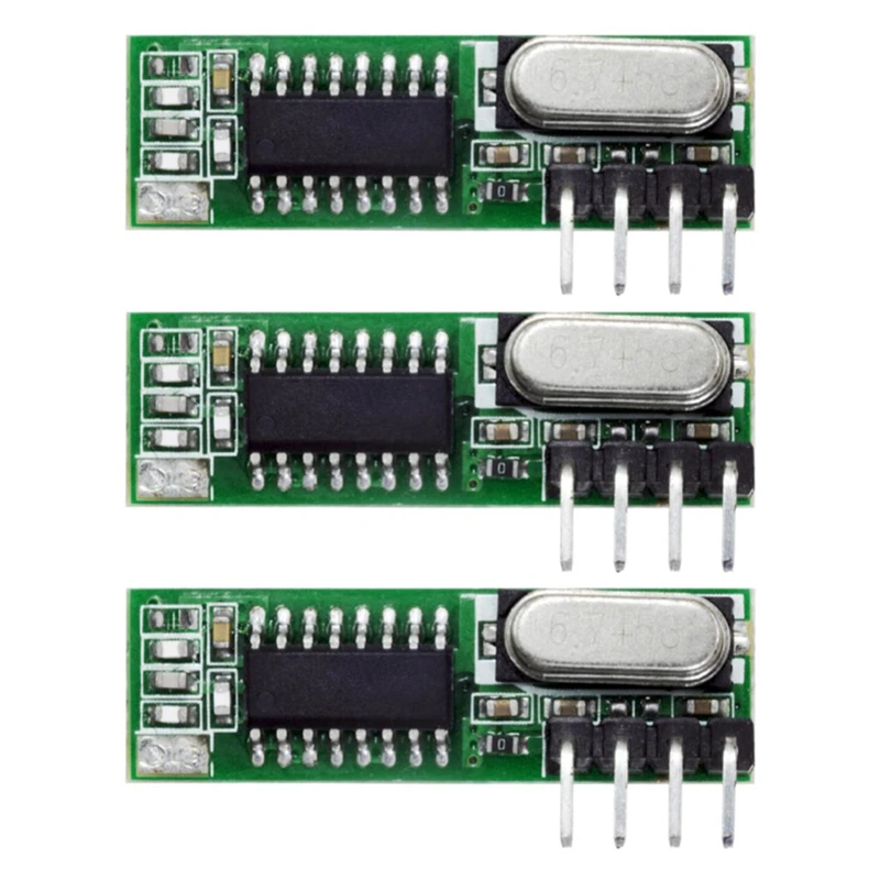 3PCS Mhz Superheterodyne RF Receiver And Transmitter Module For Wireless Module Kit 433Mhz Remote Control