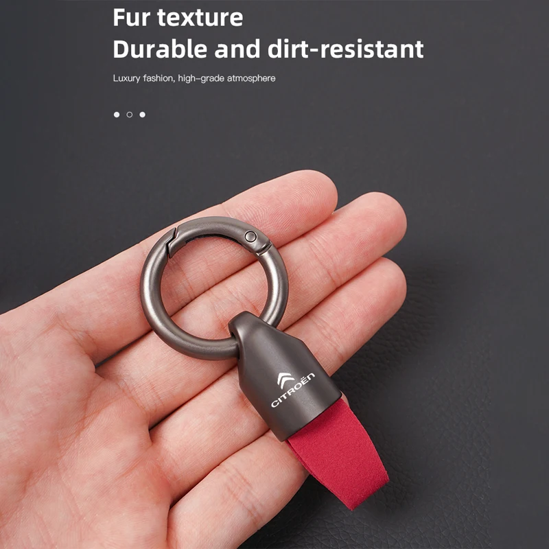 Zinklegierung Auto Schlüsselanhänger Leder Auto Schlüsselband Zubehör für Citroen C1 DS3 C2 C3 Vts C4 Saxo C4L C5 C6 C8 Xsara C3-XR Picasso