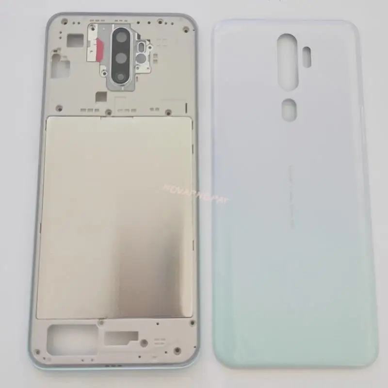 LCD Faceplate Frame Middle Bezel For Oppo A11x A5 A9 2020 Battery Cover Back Rear Door Housing Camera Glass Lens Side Key Button