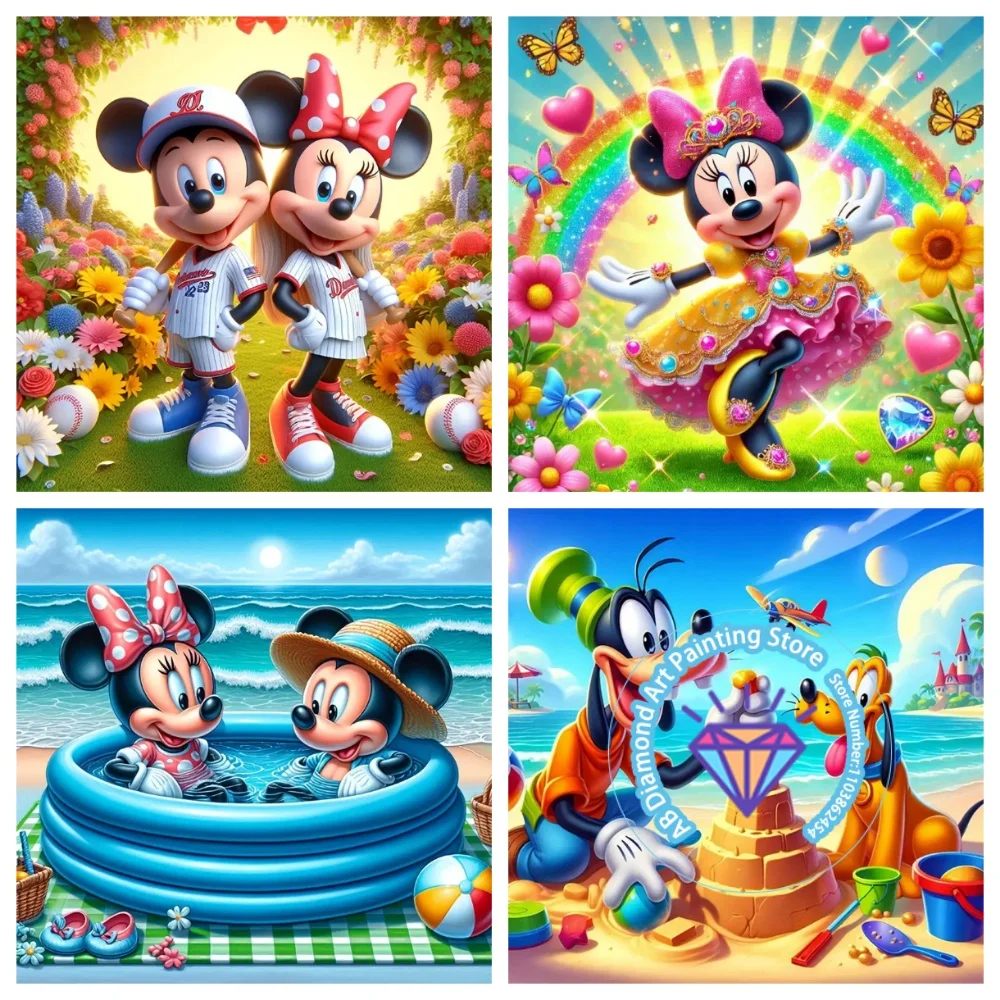 

Mickey Mouse Cartoon AB Diamond Drawing Kit Square Round Diamond 5D DIY Mosaic Handmade Art Adult Exquisite Gift Home Decor