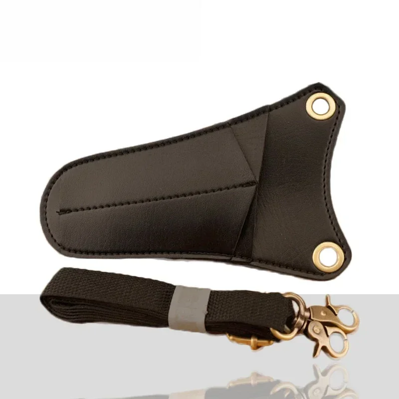 Black Leather Haircut Scissors Bag 17.5cm x 8cm