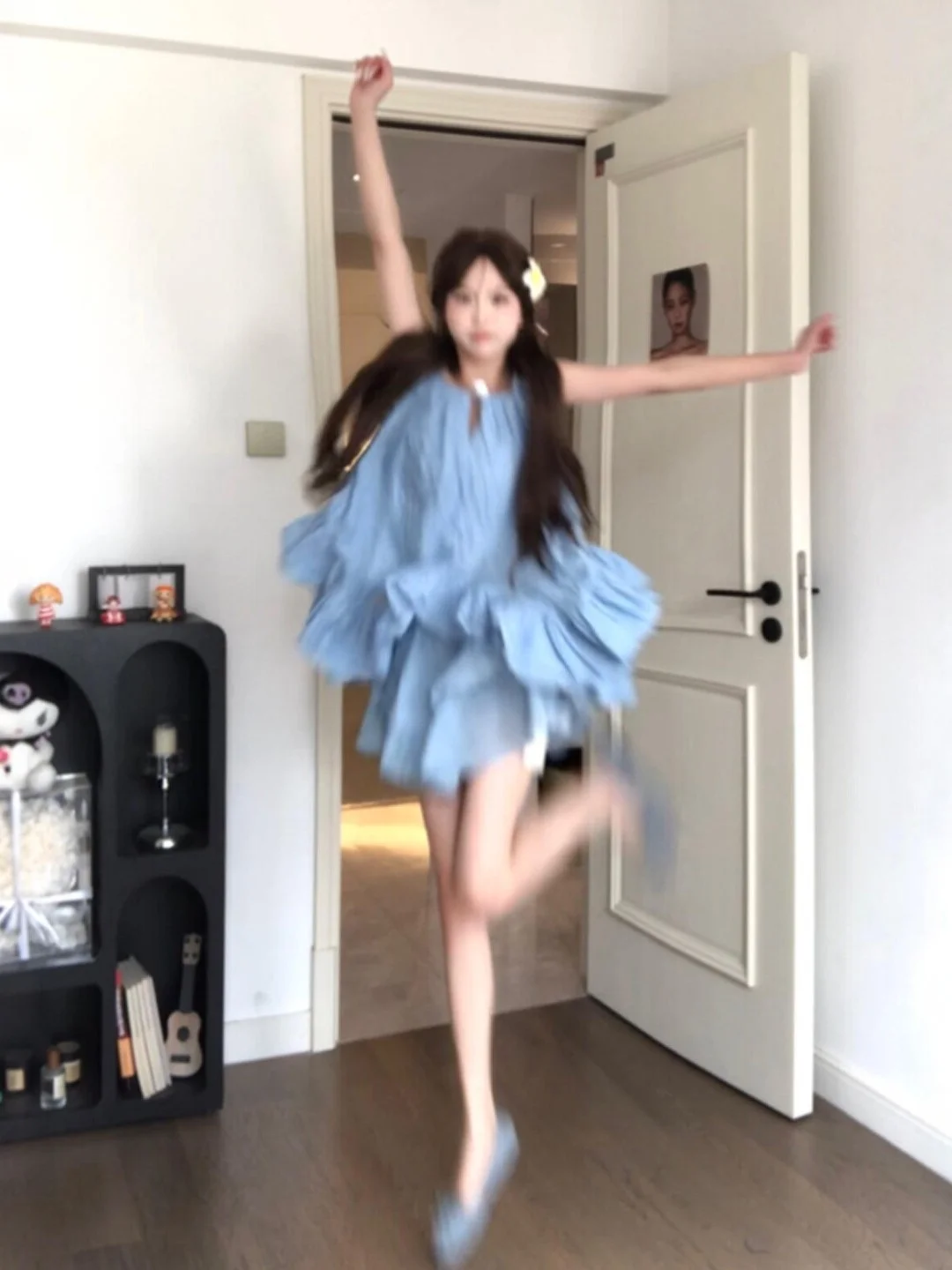 

Unique Small Size Uneven Strap Halter Skirt Two-Piece Set Stylish Summer Outfit Short Cotton V-Neck Comfortable Fashion Set