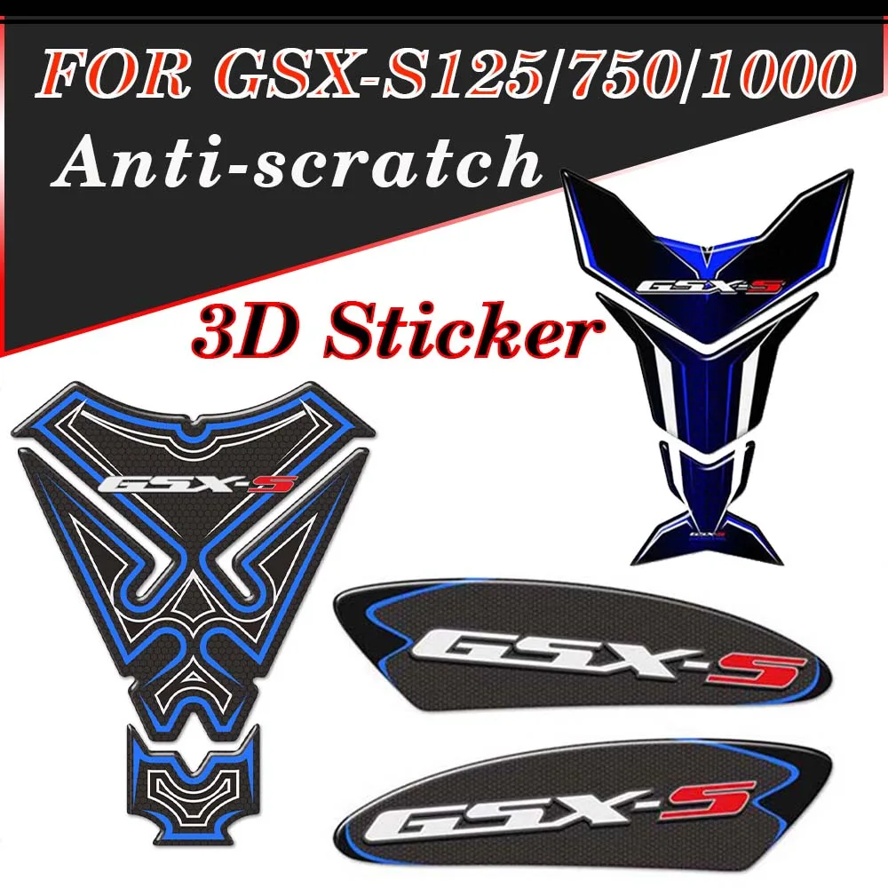 For Suzuki GSX-S GSX Motorcycle Fuel Tank Knee Protector 3D Fishbone Stickers for Enhanced Protection And Customization