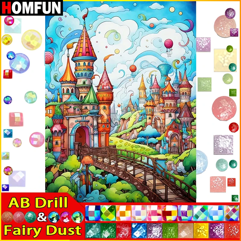 HOMFUN Fairy Dust AB Full Diamond Embroidery 